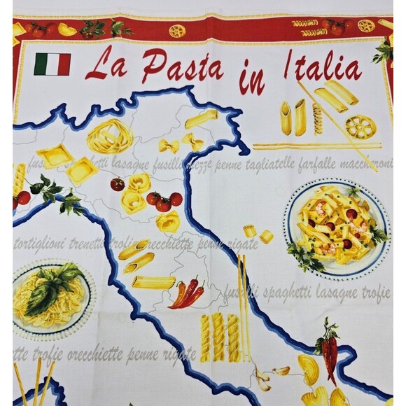 NWOT SUR LA TABLE NATURAL CANVAS TOTE BAG PASTA IN ITALY DISH TOWEL KITCHEN - Picture 8 of 12